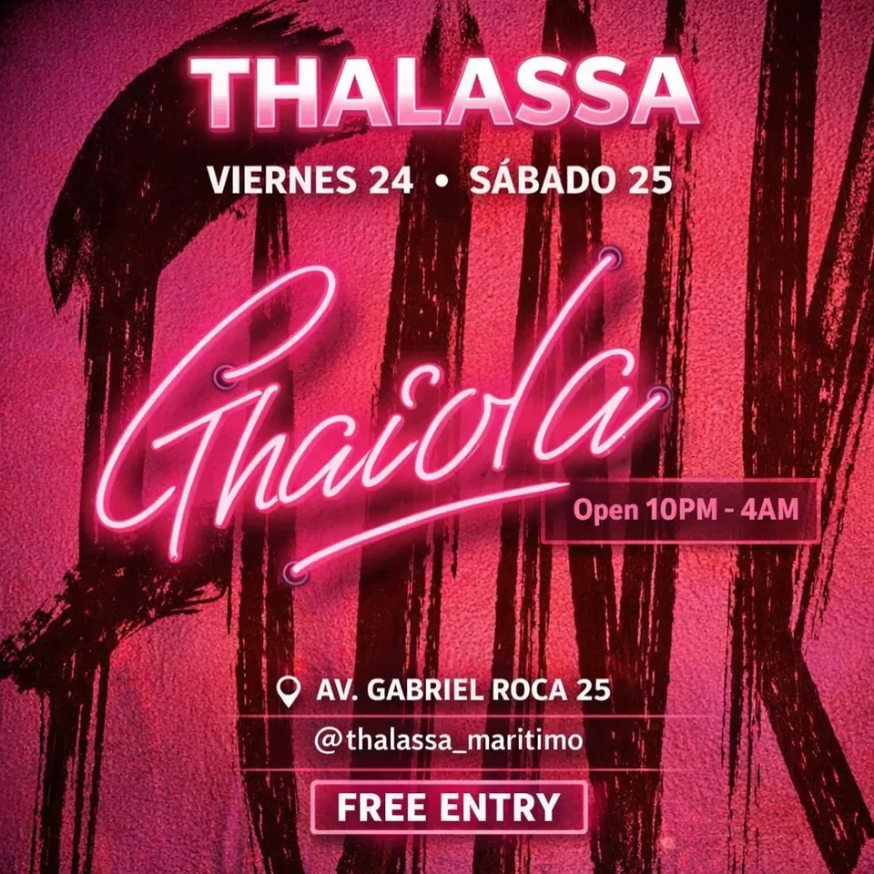 Thalassa Marítimo event flyer