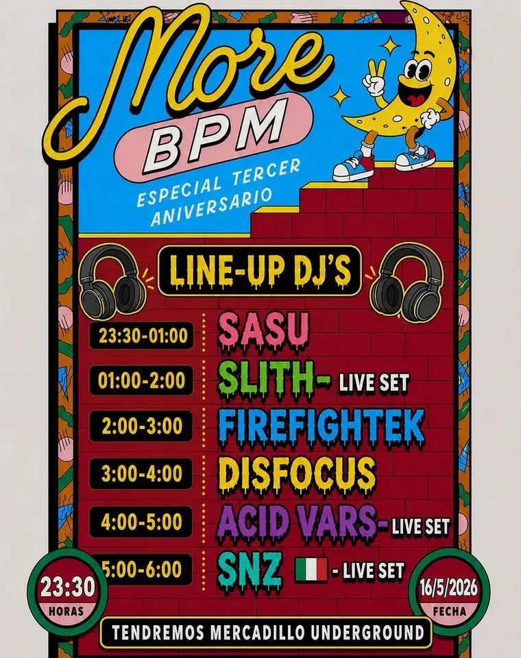 MORE BPM event flyer