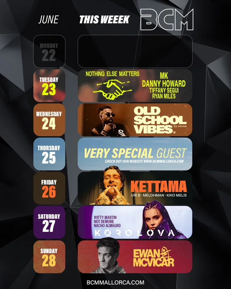 BCM event flyer