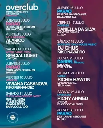 Overclub event flyer