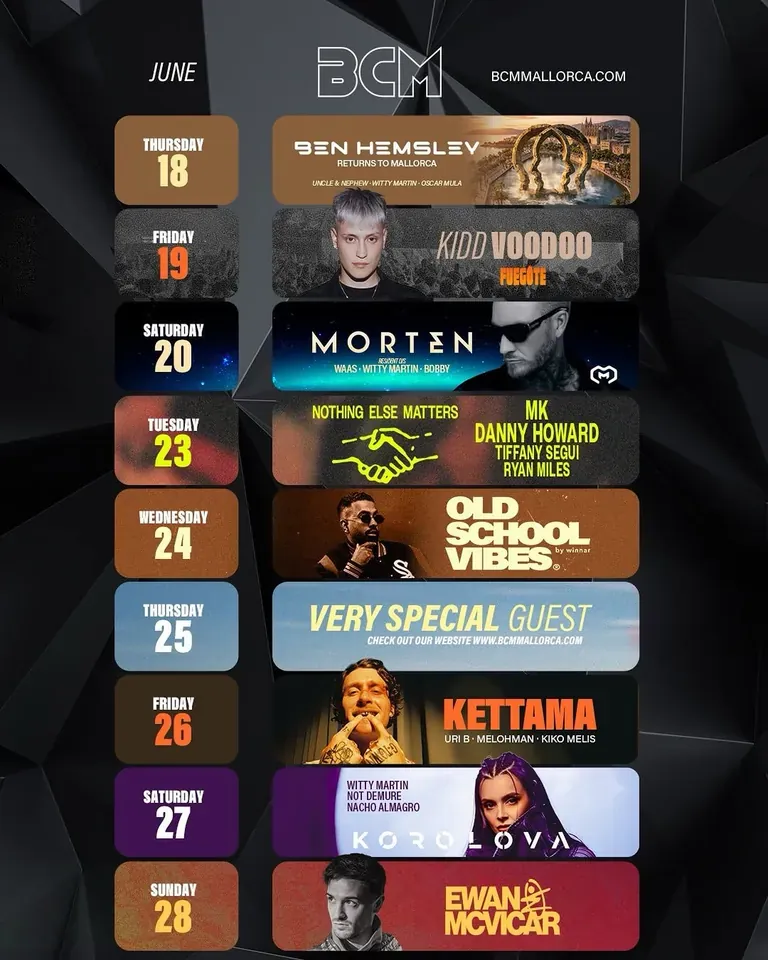 BCM event flyer
