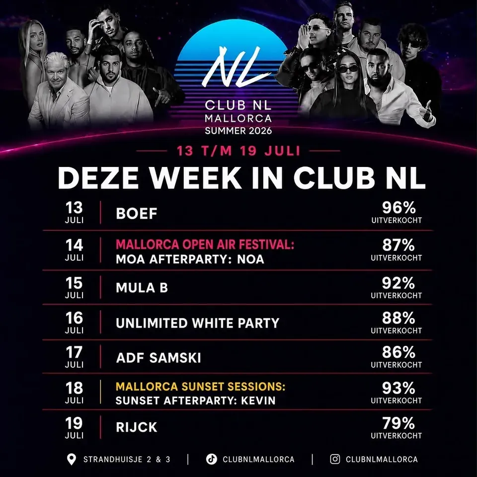 Club NL event flyer