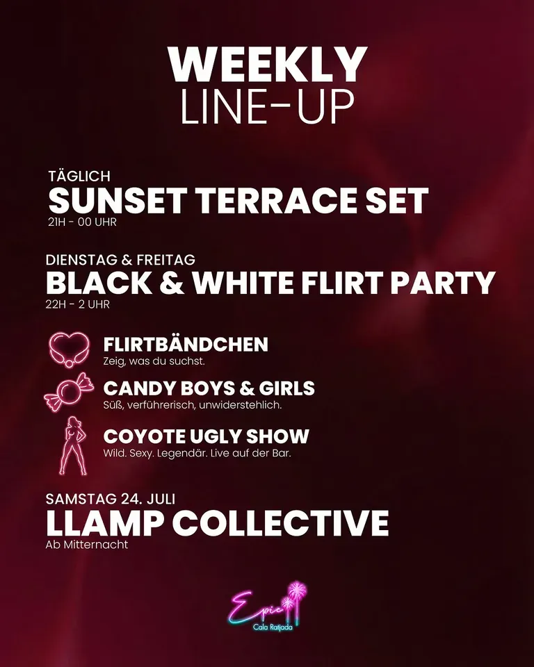 Epic Cala Ratjada event flyer