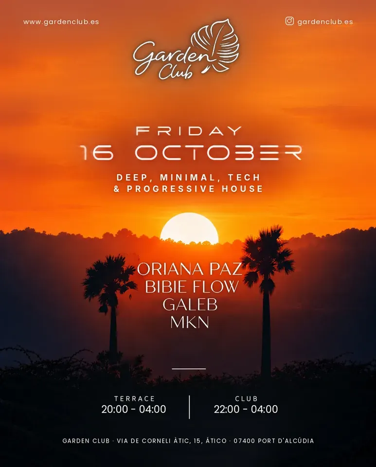The Garden Club event flyer